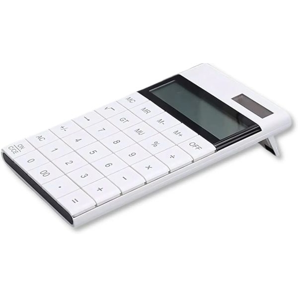 Thin Flat Desktop Calculator | 12-Digit Display | Dual Power Solar & Battery l Compact, Lightweight, And Portable | Large Easy-Press Buttons - Image 4