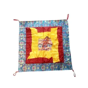 Tibetan Ceiling Cloth (97 Cm x 97 Cm)-Buddhist Décor-Handmade In Nepal