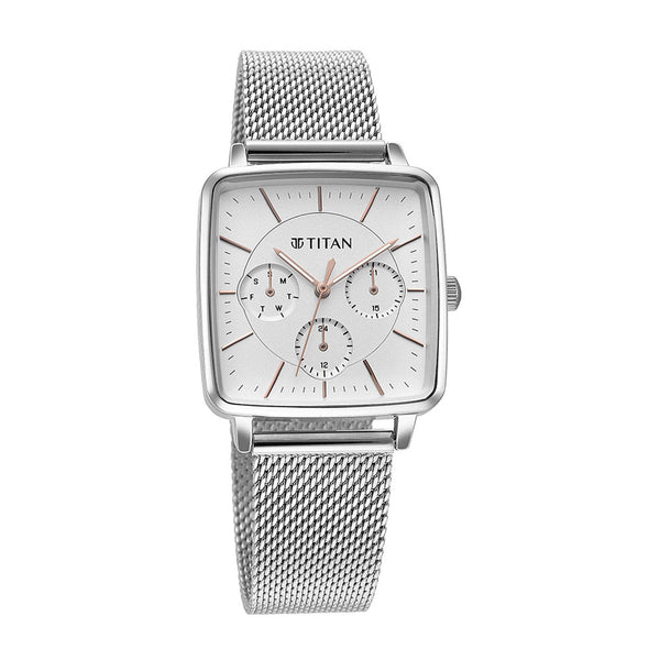 Titan Avant Garde Silver Dial Quartz Multifunction Stainless Steel Strap watch for Women - Image 2