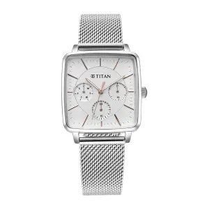 Titan Avant Garde Silver Dial Quartz Multifunction Stainless Steel Strap watch for Women