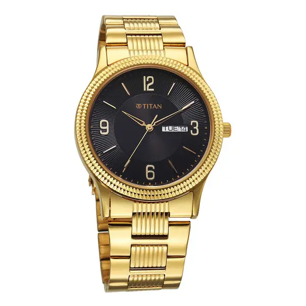 Titan Black Dial Alog Watch for Men (1650YM10) - Image 2
