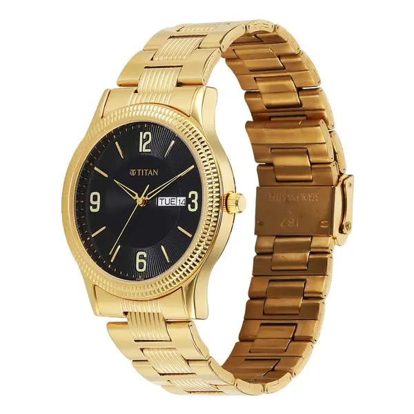 Titan Black Dial Alog Watch for Men (1650YM10) - Image 3