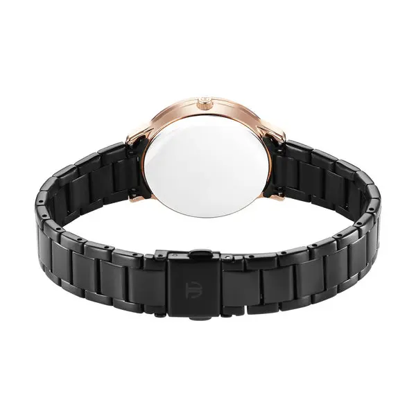 Titan Glamour Quartz Analog Black Dial Black Stainless Steel Strap Watch For Women - Image 3