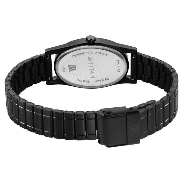 Titan Karishma Quartz Analog Blue Dial Black Stainless Steel Strap Watch For Women(2759NM01) - Image 5