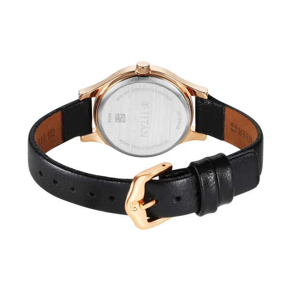 Titan Karishma Quartz Analog Blue Leather Strap for Women - Image 5
