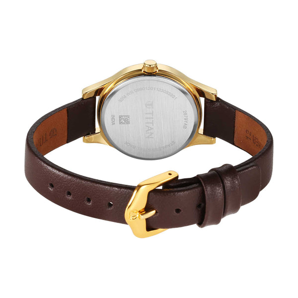 Titan Karishma Quartz Analog Pink Leather Strap for Women - Image 5