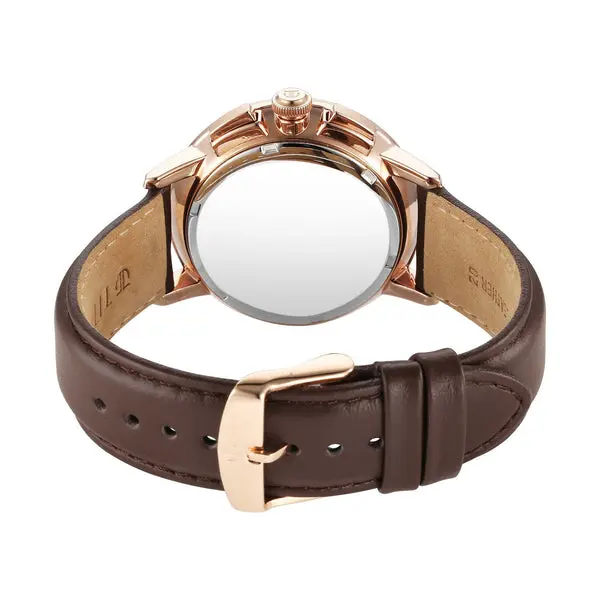 Titan Light leathers Multifunction Brown Dial Leather Strap Watch For Men - Image 3