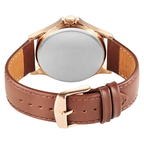 Titan Mens Karishma Strap Material Leather Dial Colour Silver 10038WL01 - Image 3