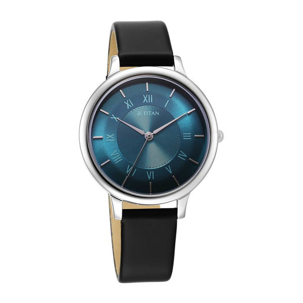 Titan NEO 9 RETRO Ladies Strap Material Leather Dial Colour Dark Blue 2732SL01 - Image 2