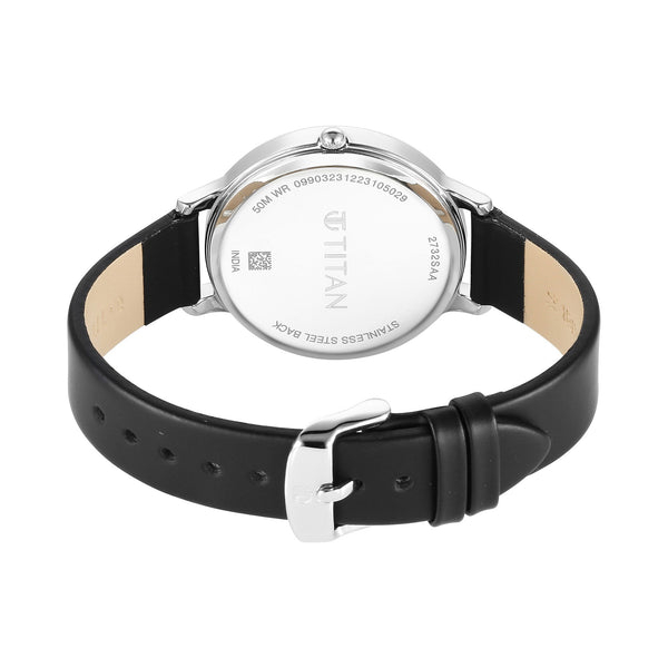 Titan NEO 9 RETRO Ladies Strap Material Leather Dial Colour Dark Blue 2732SL01 - Image 5