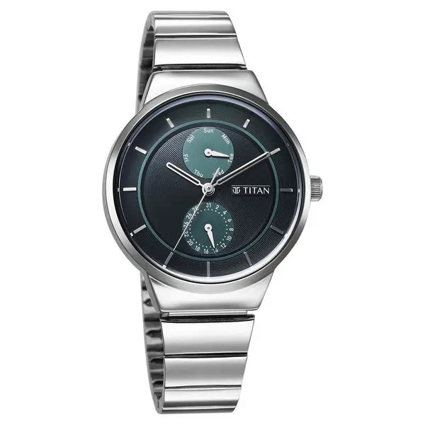 Titan Neo Multifunction Pink Dial Silver Color Stainless Steel Strap Watch For Women(2761SM02) - Image 2