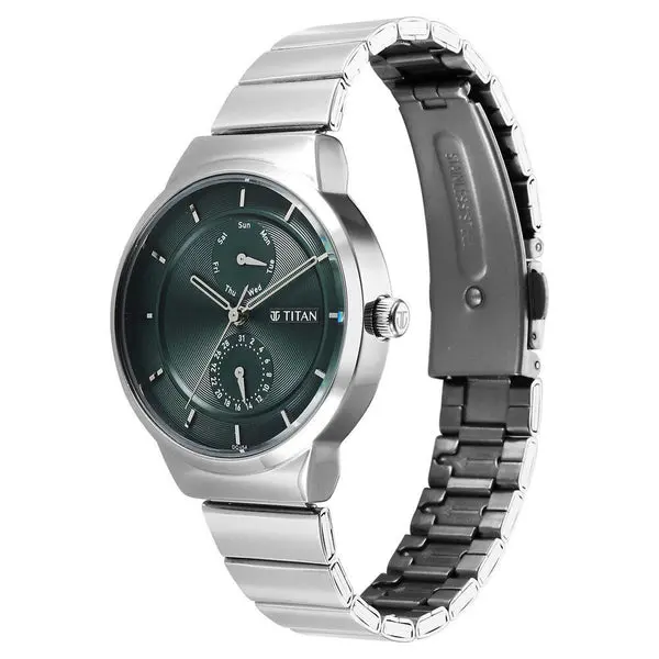 Titan Neo Multifunction Pink Dial Silver Color Stainless Steel Strap Watch For Women(2761SM02) - Image 3