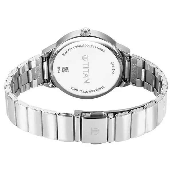 Titan Neo Multifunction Pink Dial Silver Color Stainless Steel Strap Watch For Women(2761SM02) - Image 5