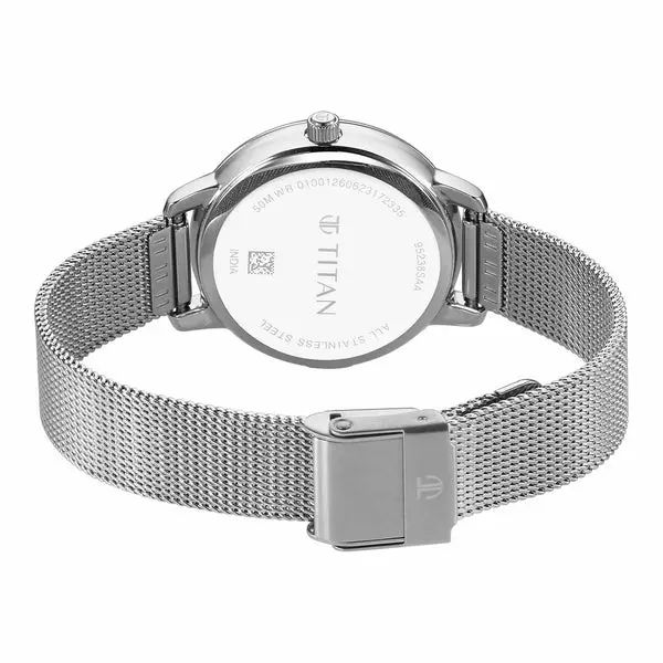 Titan Purple Style Up Quartz Analog Mother Of Pearl Dial Stainless Steel Strap Watch for Women - Image 5