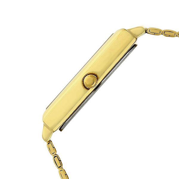 Titan Quartz Analog with Date Champagne Dial Golden Stainless Steel Strap Rectangular Shaped Watch For Men - Image 3