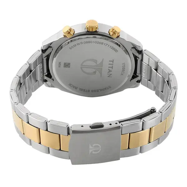Titan Quartz Multifunction Silver Dial Stainless Steel Strap Watch for Men - Image 4