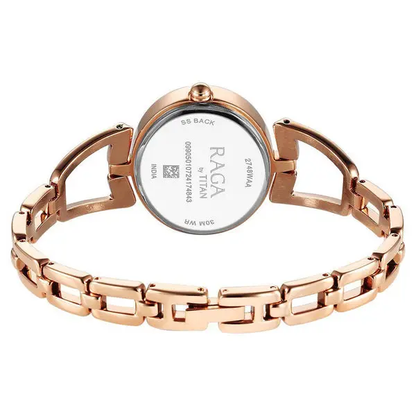 Titan Raga Ascend Quartz Alog Brown Dial With Rose Gold Color Metal Strap Watch For Women - Image 5