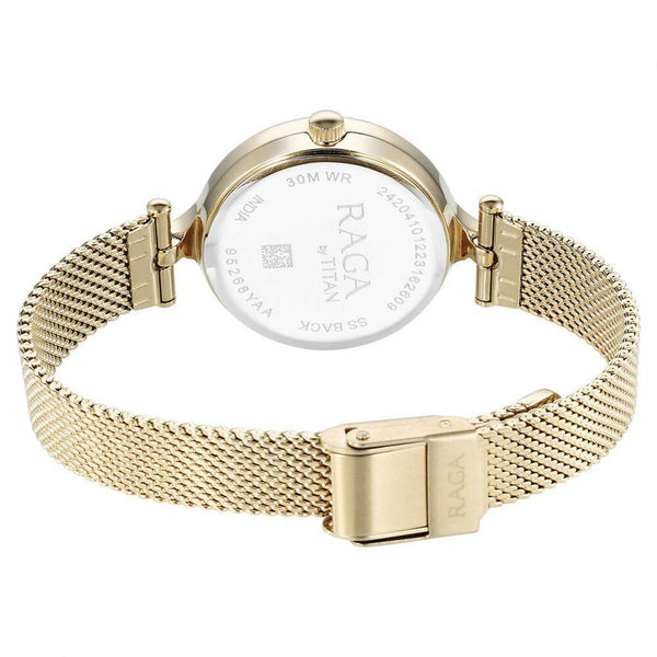 Titan Raga Showstopper Quartz Alog Silver Dial Metal Strap Watch for Women - Image 5