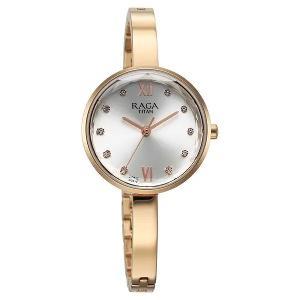 Titan Raga Showstopper Quartz Analog Silver Dial Metal Strap Watch for Women 95271WM02 - Image 2