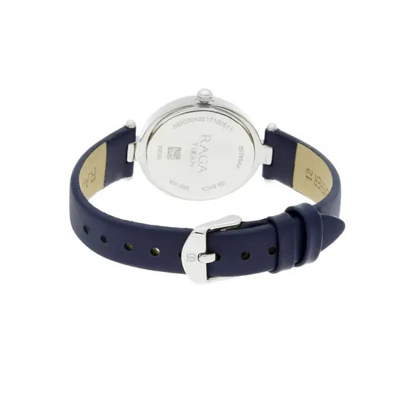 Titan Raga Viva Silver Dial Analog Leather Strap watch for Women - Image 4