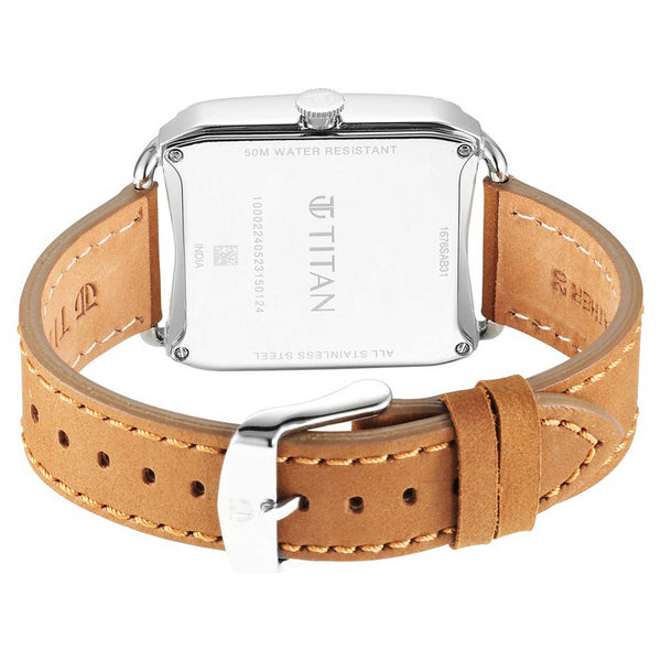 Titan Retro Revive Quartz Analog Brown Dial Leather Strap for Men - Image 5