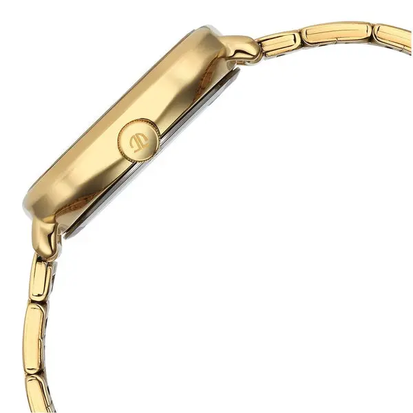 Titan Shaped Case Light Champ Dial Metal Strap Watch - Image 4