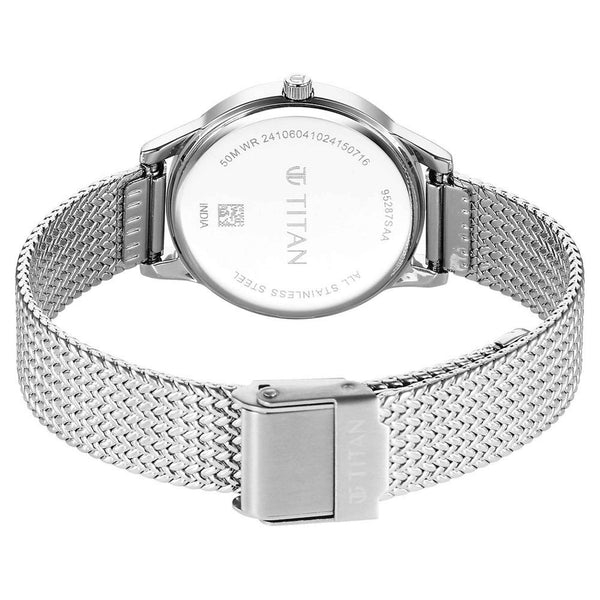 Titan Titan Timeless Urban Quartz Analog Blue Dial Metal Strap Watch For Women - Image 5