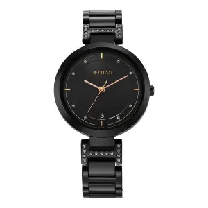 Titan Women Brass Round Shape Watches(2480NM02)