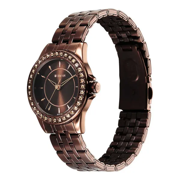 Titan Women Brass Round Shape Watches(9798QM01) - Image 3