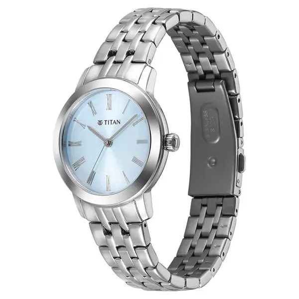 Titan Workmode Quartz Analog Blue Dial Stainless Steel Strap Watch For Women - Image 3