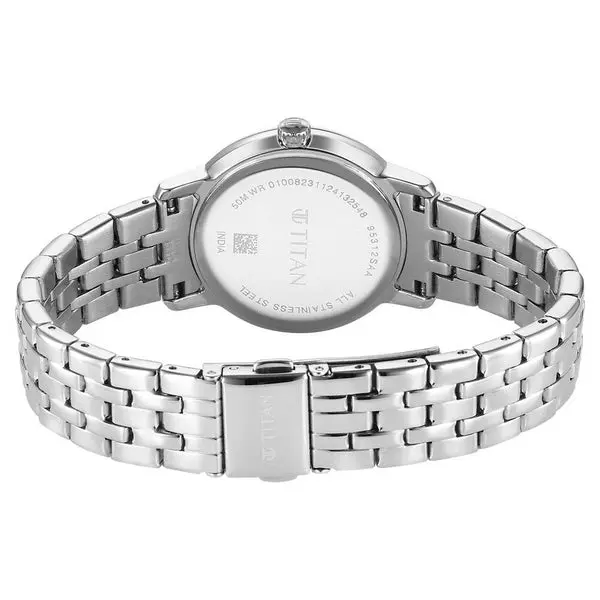 Titan Workmode Quartz Analog Blue Dial Stainless Steel Strap Watch For Women - Image 5