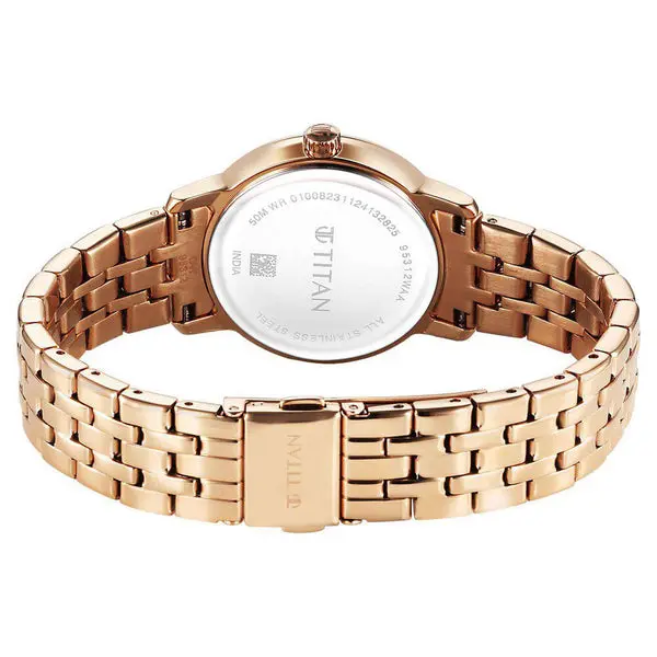 Titan Workmode Quartz Analog Silver sunray dial Dial Stainless Steel Strap Watch For Women - Image 5