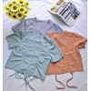 Top With 3 Colours. Front Bottom. Side Style Knot Design.