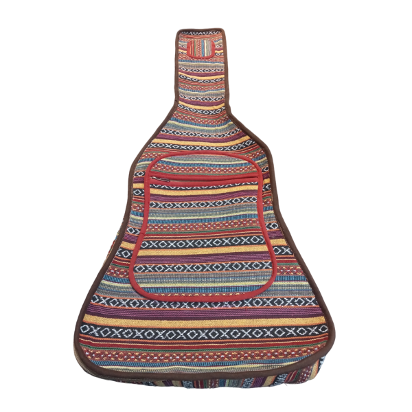 Traditional Multicolor Large Guitar Bag with Comfort Strap - Image 5