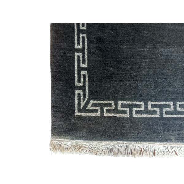 Traditional Nepalese Grey Blue Rug - 60 Knots Quality, 61cm x 182cm - Image 3