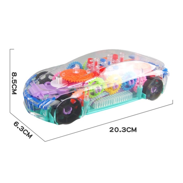 Transparent Concept Racing Car Toy with Light & Sound - Image 3