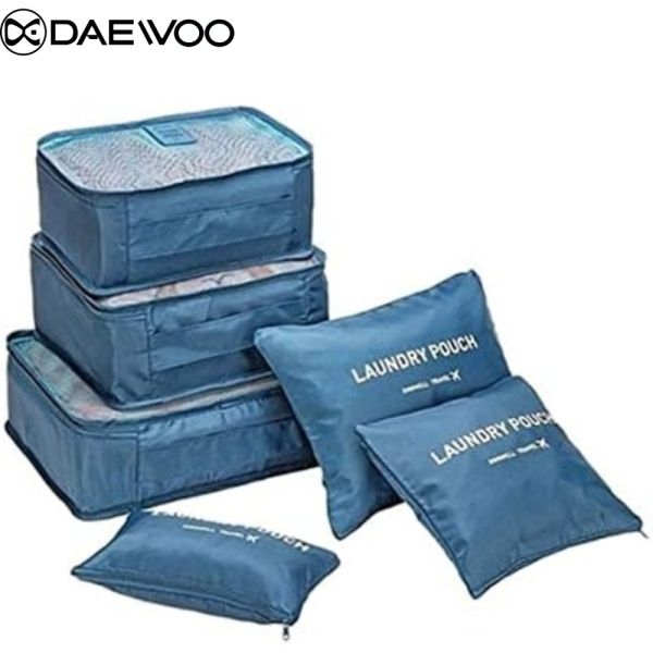 Travel Bags | 6 Piece Packing Cubes Set Travel Organzier Bag For Luggage | Luggage Organizer Portable Bag Set | Multipurpose 6 In 1 Travel Luggage Organizer Bag | Easy Travel Bag - Image 4