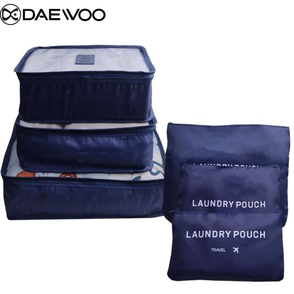Travel Bags | 6 Piece Packing Cubes Set Travel Organzier Bag For Luggage | Luggage Organizer Portable Bag Set | Multipurpose 6 In 1 Travel Luggage Organizer Bag | Easy Travel Bag - Image 5