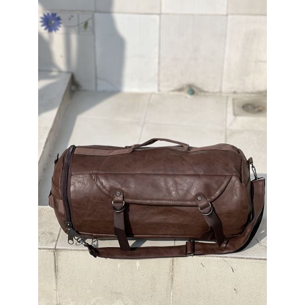 Trendy 3 in 1 PU Leather Multi-Purpose Duffle – Travel, Office & Gym Bag - Image 5