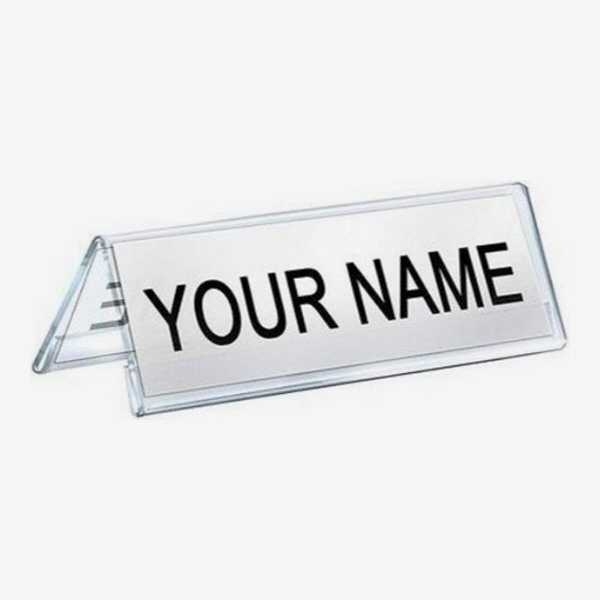 A set of Five Name Plates ( PY-034 Transparent PVC) By Mitrata)