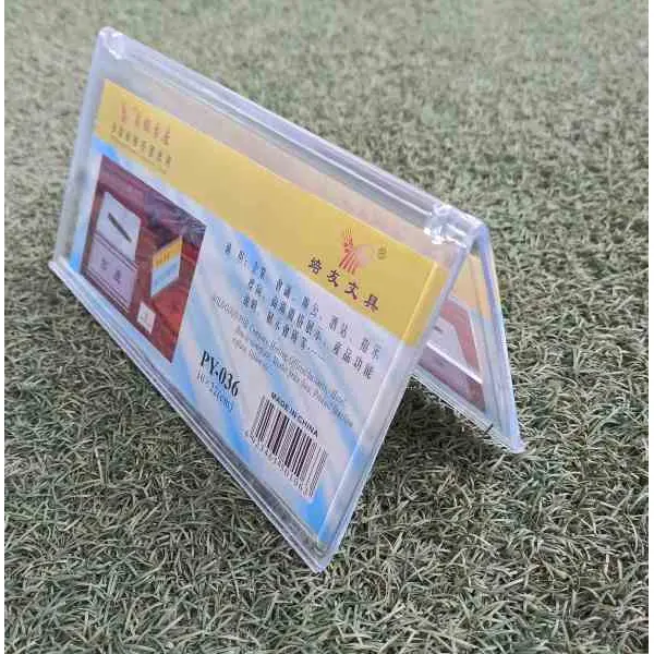 Triangular Plastic Name Plate/ Executive Name Plate/ Seminar/ Meeting Participant Name Holder, Name Plates ( PY-036 Transparent PVC) By Mitrata) - Image 3