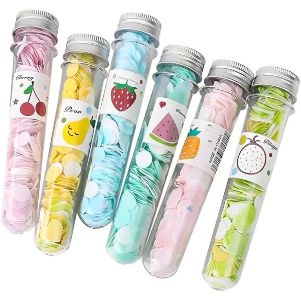Tube Shape Bottle Paper Soap Clean Soft Bath For Travel Assorted Soft Paper Soap Flower Design (1 Bottle) - Image 2