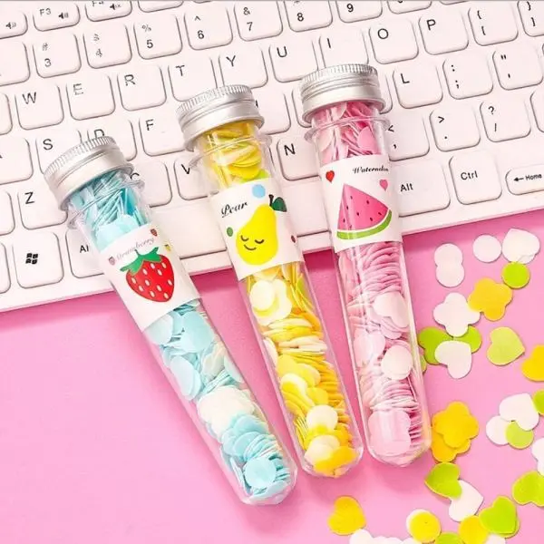 Tube Shape Bottle Paper Soap Clean Soft Bath For Travel Assorted Soft Paper Soap Flower Design (1 Bottle) - Image 4