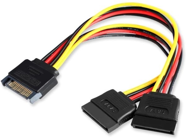 Twin Sata Power Y Splitter Cable Adapter - Image 4