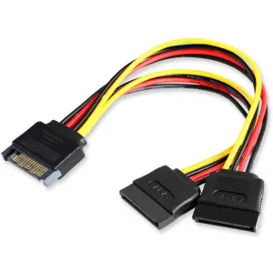 Twin Sata Power Y Splitter Cable Adapter