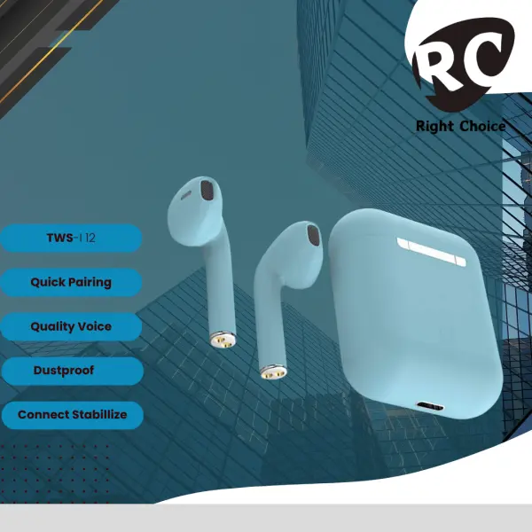 TWS I-12 True Wireless Headset Earbuds - Image 4