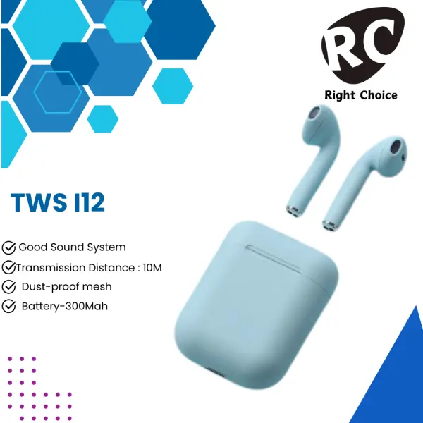 TWS I-12 True Wireless Headset Earbuds - Image 7