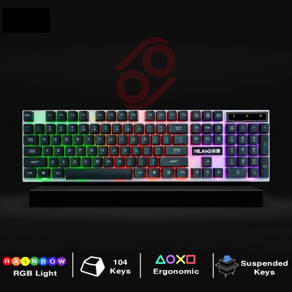TX35 Colorful Suspended Luminous l MILANG Ultimate Warrior K6 l e-Sports Game Series Wired USB Keyboard - Image 3