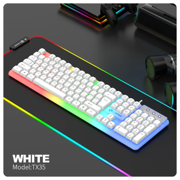 TX35 Colorful Suspended Luminous l MILANG Ultimate Warrior K6 l e-Sports Game Series Wired USB Keyboard - Image 5