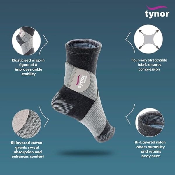 Tynor Ankle Binder , Adjustable Ankle Support , D 01 - Image 4